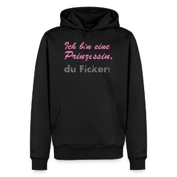 prinzessin - Männer Premium Bio Hoodie - Schwarz - Vorne - Nico (187cm)