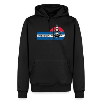 Holstein 1900 Kiel - Männer Premium Bio Hoodie - Schwarz - Vorne - Nico (187cm)