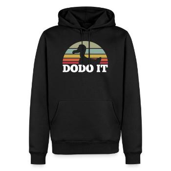 Dodo it vintage retro Motiv - Männer Premium Bio Hoodie - Schwarz - Vorne - Nico (187cm)