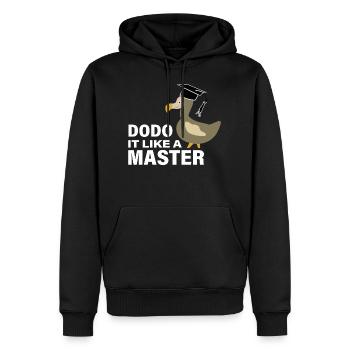 Dodo it like a Master Abschluss Universität - Männer Premium Bio Hoodie - Schwarz - Vorne - Nico (187cm)