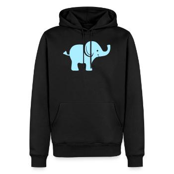 Baby Elefant - Männer Premium Bio Hoodie - Schwarz - Vorne - Nico (187cm)
