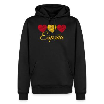 Articles de fans Espagne Euro National Equipe Espana - Sweat à capuche Premium bio Homme - noir - Devant - Nico (187cm)
