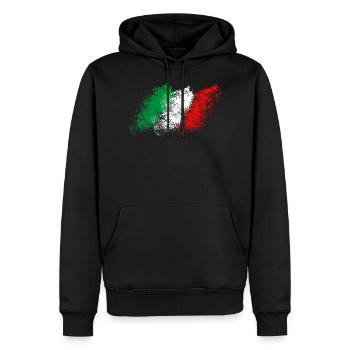 Italien Flagge Fahne Vintage - Männer Premium Bio Hoodie - Schwarz - Vorne - Nico (187cm)