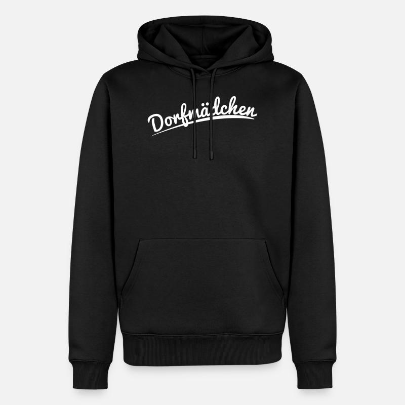 Dorfmädchen - Männer Premium Bio Hoodie - Schwarz
