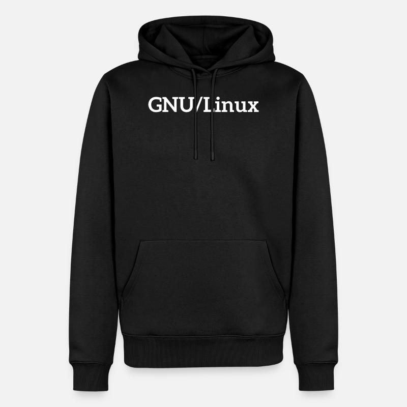 Linux - Sweat à capuche Premium bio Homme - noir