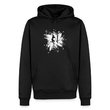 Scooter Tretroller Stunts Skatepark Tretroller - Männer Premium Bio Hoodie - Schwarz - Vorne - Nico (187cm)