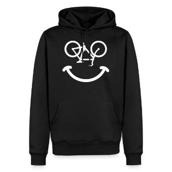 Bicycle face cyclist cyclists - Men’s Premium Organic Hoodie - black - Front - Nico (187cm)
