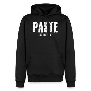 Paste Strg V Vater Sohn Mutter Tochter - Männer Premium Bio Hoodie - Schwarz - Vorne - Nico (187cm)