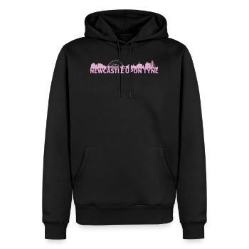 Newcastle Upon Tyne England Skyline Geschenk Idee - Männer Premium Bio Hoodie - Schwarz - Vorne - Nico (187cm)