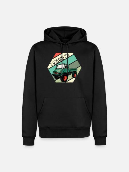 I MOG DI - Unimog - Oldtimer - Offroad - Männer Premium Bio Hoodie - Schwarz