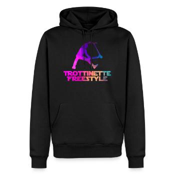 Freestyle-Roller - Männer Premium Bio Hoodie - Schwarz - Vorne - Nico (187cm)