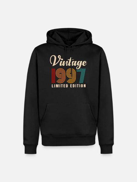 millésime 1997 - Sweat à capuche Premium bio Homme - noir