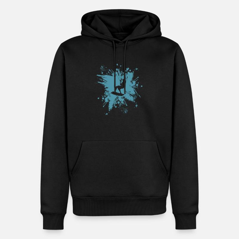 Kitesurf Kitesurf Kiten - Sweat à capuche Premium bio Homme - noir