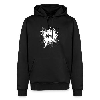 Tracteurs Agriculteurs Tracteurs Agriculteurs Conducteurs de tracteurs - Sweat à capuche Premium bio Homme - noir - Devant - Nico (187cm)