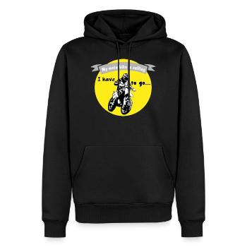 My motorbike is calling - Sweat à capuche Premium bio Homme - noir - Devant - Nico (187cm)