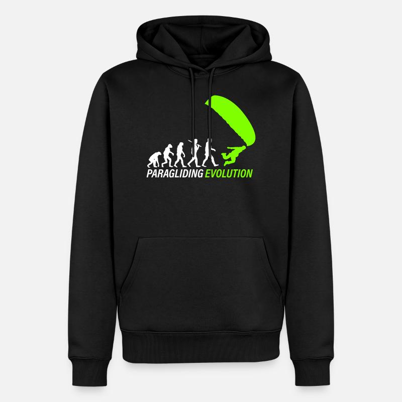 Paragliding Evolution - Männer Premium Bio Hoodie - Schwarz