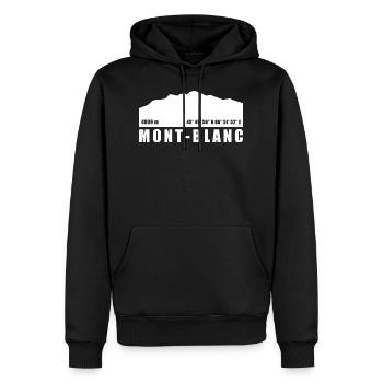 Mont-Blanc - Männer Premium Bio Hoodie - Schwarz - Vorne - Nico (187cm)