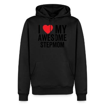 Ich liebe meine tolle Stiefmutter - Männer Premium Bio Hoodie - Schwarz - Vorne - Nico (187cm)