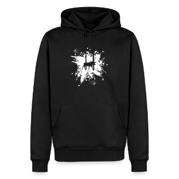 Moose Moose Moose Cow Antlers Gift Défenseur des droits des animaux - Sweat à capuche Premium bio Homme - noir - Devant - Nico (187cm)