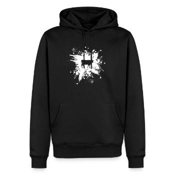 Kuh Kühe Landwirtschaft Bauernhof - Männer Premium Bio Hoodie - Schwarz - Vorne - Nico (187cm)