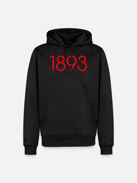 Stuttgart - 1893 - Schrift -0711 - Männer Premium Bio Hoodie - Schwarz