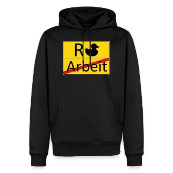 arbeit rente - Männer Premium Bio Hoodie - Schwarz - Vorne - Nico (187cm)