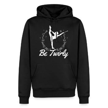 Des proverbes | Tambour bâton danseur cadeau - Sweat à capuche Premium bio Homme - noir - Devant - Nico (187cm)