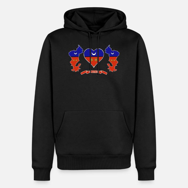 MAYOTTE - Sweat à capuche Premium bio Homme - noir