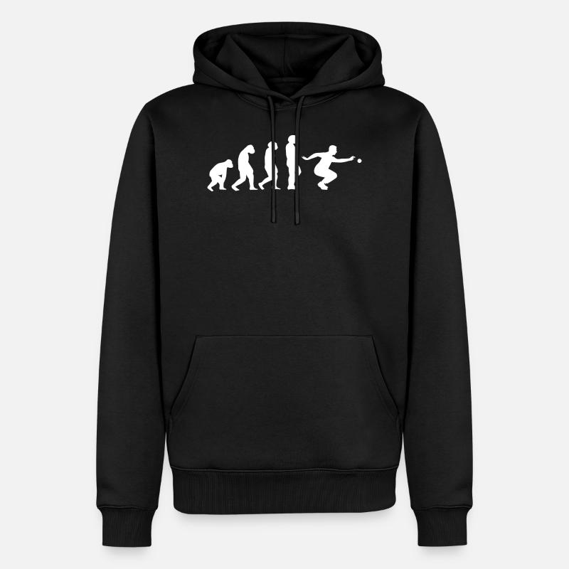 Boule Petanque Boccia Evolution Geschenkidee - Männer Premium Bio Hoodie - Schwarz