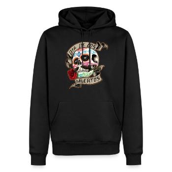 Dia de los muertos Calavera Day Of The Dead - Männer Premium Bio Hoodie - Schwarz - Vorne - Nico (187cm)