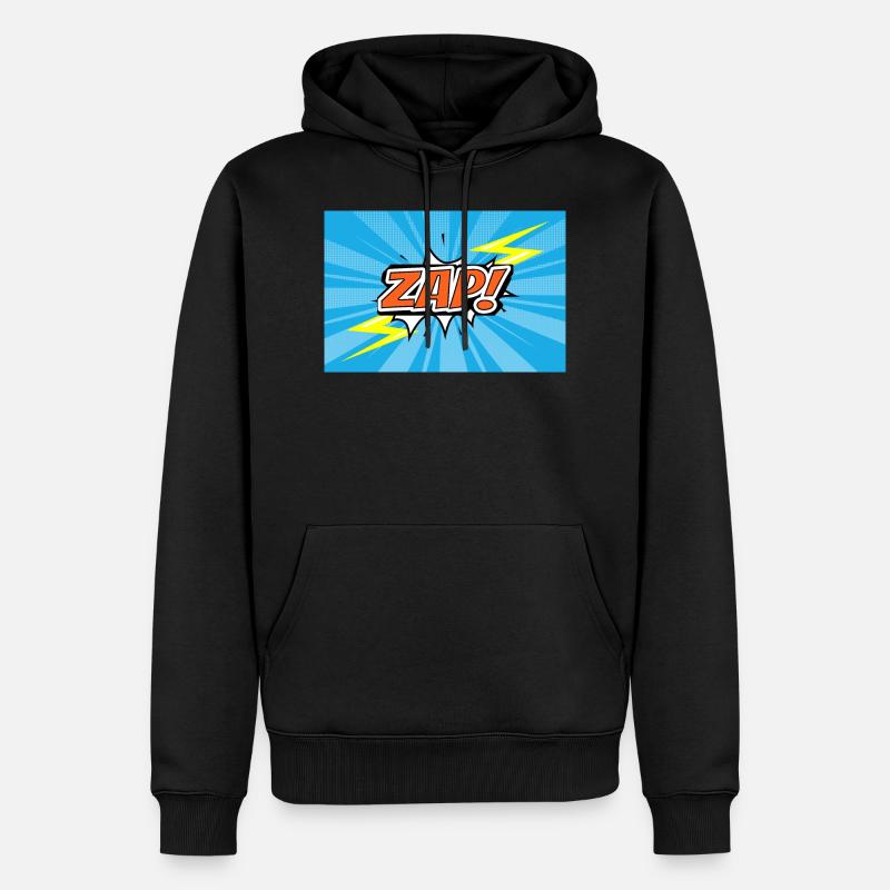 ZAP ! Comic Style Graffiti Lettering - Sweat à capuche Premium bio Homme - noir