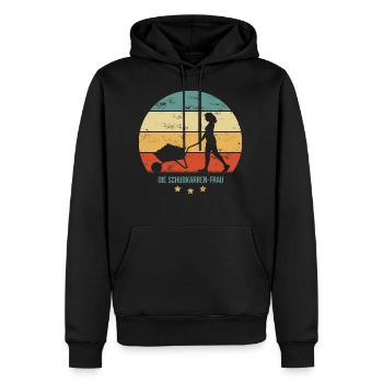 DIE SCHUBKARREN-FRAU grunge lustiger Spruch Garten - Männer Premium Bio Hoodie - Schwarz - Vorne - Nico (187cm)
