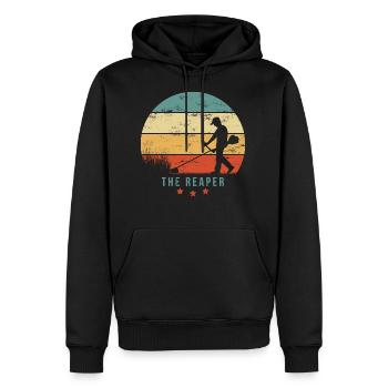 THE REAPER grunge The Grim Reaper saying Motorsense - Men’s Premium Organic Hoodie - black - Front - Nico (187cm)