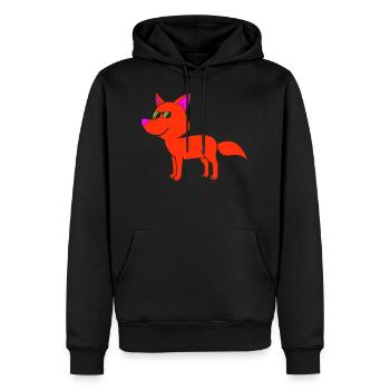 cool fox - Men’s Premium Organic Hoodie - black - Front - Nico (187cm)