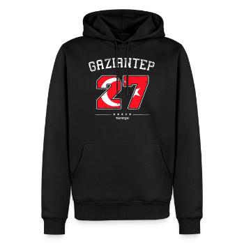 Gaziantep 27 Antep Türkei Retro - Männer Premium Bio Hoodie - Schwarz - Vorne - Nico (187cm)