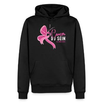 Ruben Rose De Sensibilisation Au Cancer Du Sein - Sweat à capuche Premium bio Homme - noir - Devant - Nico (187cm)