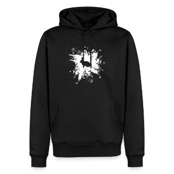 Lapin Lapin Lapin Lapin - Sweat à capuche Premium bio Homme - noir - Devant - Nico (187cm)