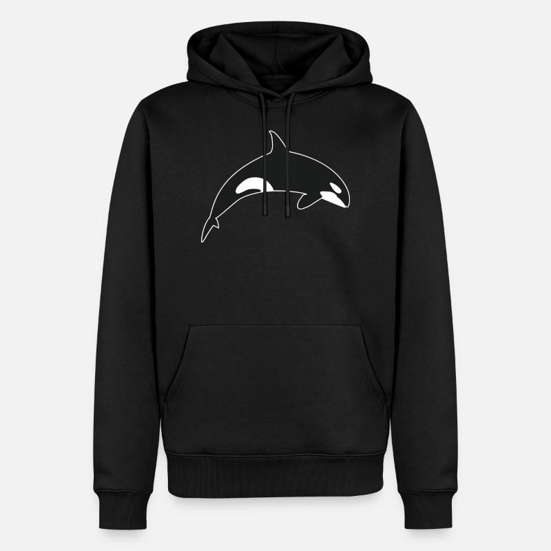 Épaulard Orque Épaulard - Sweat à capuche Premium bio Homme - noir