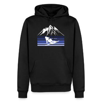 skiing - Men’s Premium Organic Hoodie - black - Front - Nico (187cm)
