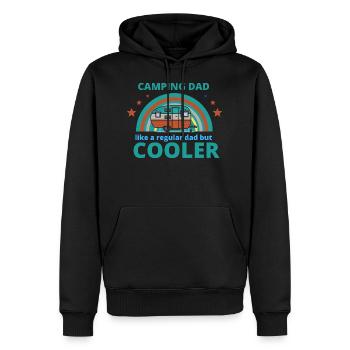 CAMPING DAD - Männer Premium Bio Hoodie - Schwarz - Vorne - Nico (187cm)
