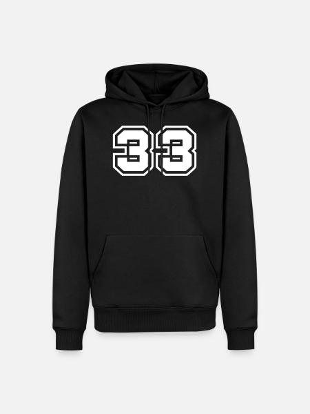 33 Number symbol - Men’s Premium Organic Hoodie - black