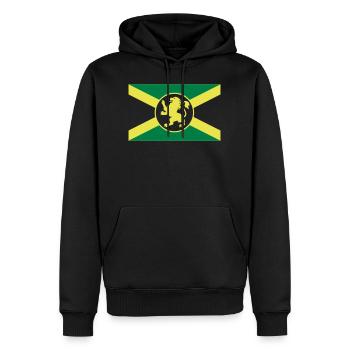 JAMAICA LION, LION - Sweat à capuche Premium bio Homme - noir - Devant - Nico (187cm)