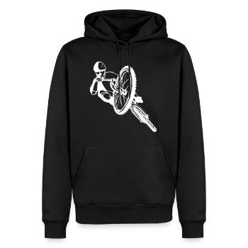 VTT - Descente - Sweat à capuche Premium bio Homme - noir - Devant - Nico (187cm)