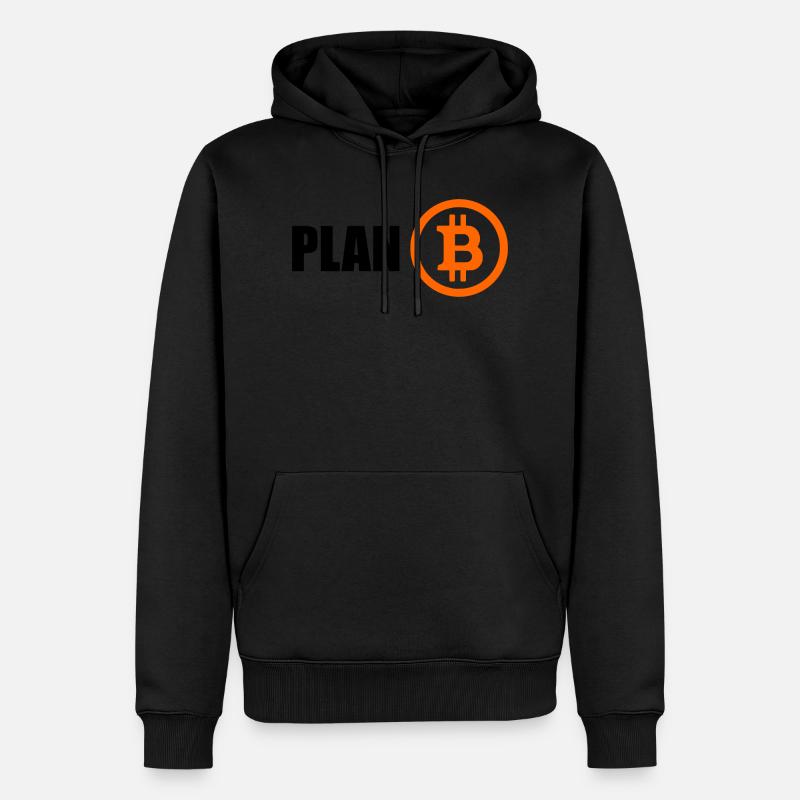 Plan b BITCOIN - Männer Premium Bio Hoodie - Schwarz