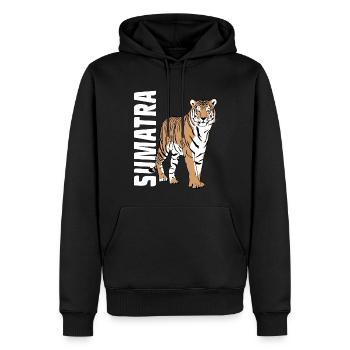 Sumatra - Tigre - Sweat à capuche Premium bio Homme - noir - Devant - Nico (187cm)