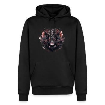 Mecha Tier Tiger Wolf Fuchs Pferd Cyborg - Männer Premium Bio Hoodie - Schwarz - Vorne - Nico (187cm)