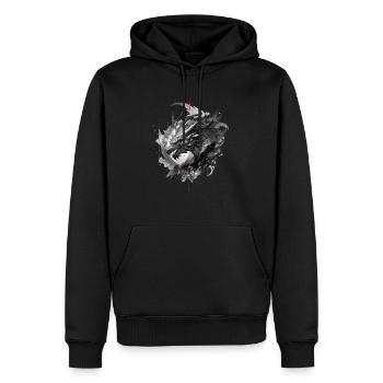 Mecha Tier Tiger Wolf Fuchs Pferd Cyborg - Männer Premium Bio Hoodie - Schwarz - Vorne - Nico (187cm)