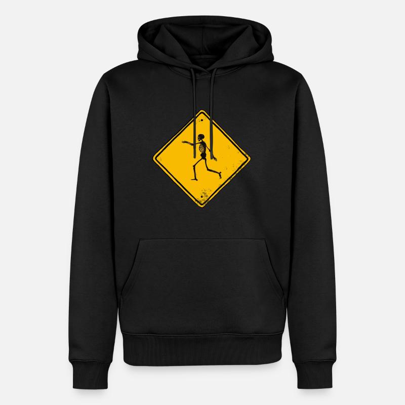 Attention squelette - Sweat à capuche Premium bio Homme - noir