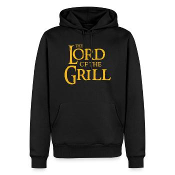 le seigneur du grill - Sweat à capuche Premium bio Homme - noir - Devant - Nico (187cm)