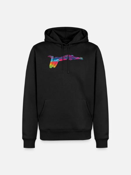 Schwimmen Schwimmer Schwimmbad Freibad Schwimmerin - Männer Premium Bio Hoodie - Schwarz